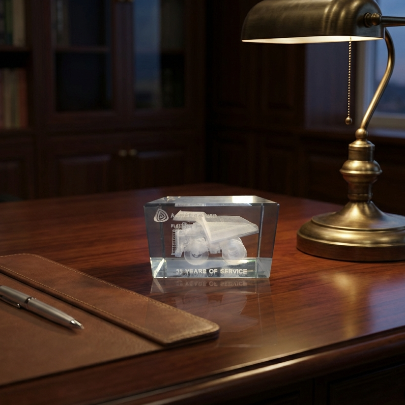 SH47. Medium 3D Crystal Engraved Cube (80x50x50mm) – 3D Crystal Studio