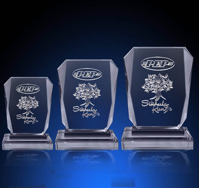T12 185mm/165mm/145mm Crystal Trophy