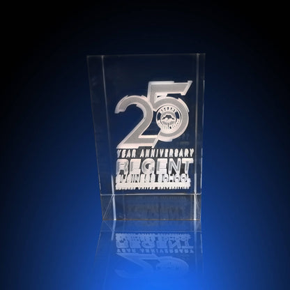 SH47. Medium 3D Crystal Engraved Cube (80x50x50mm)