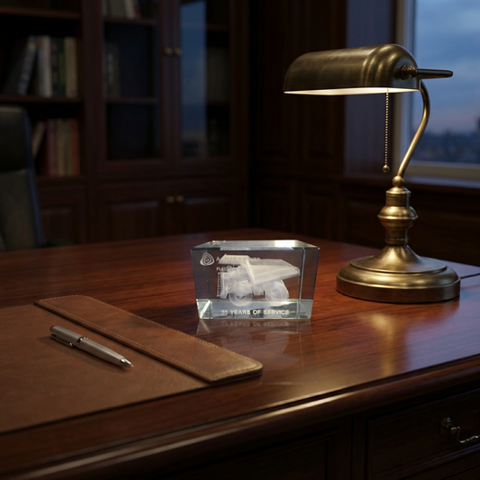 SH47. Medium 3D Crystal Engraved Cube (80x50x50mm)