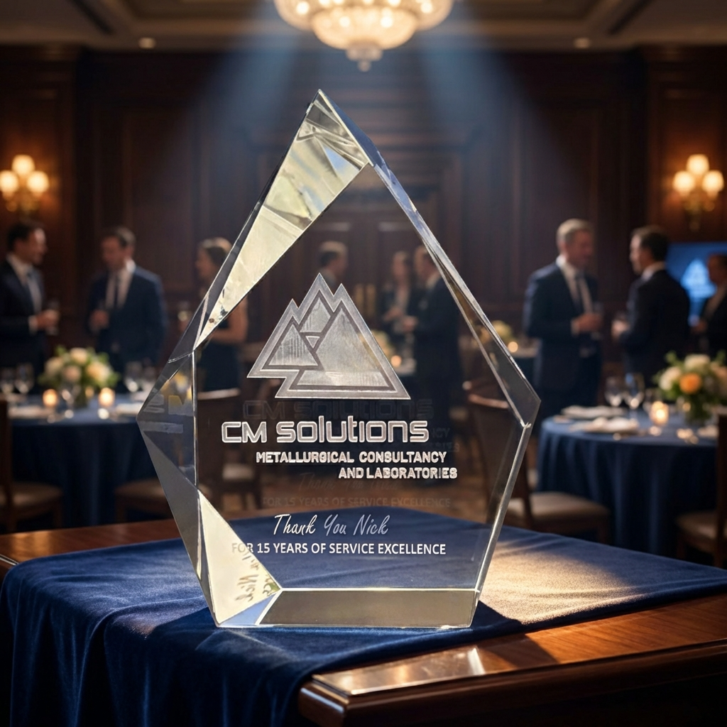 CL151  Angled 3D Crystal 130x100x50mm