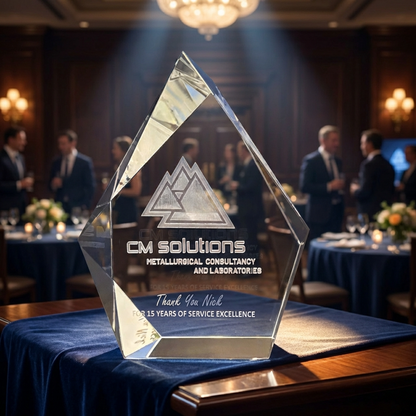 CL151  Angled 3D Crystal 130x100x50mm