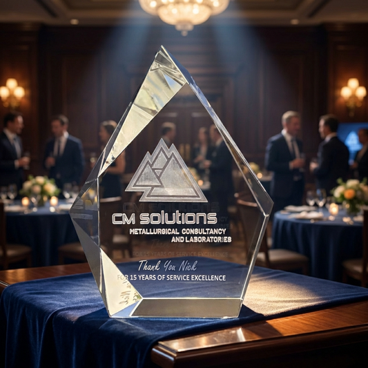 CL151  Angled 3D Crystal 130x100x50mm