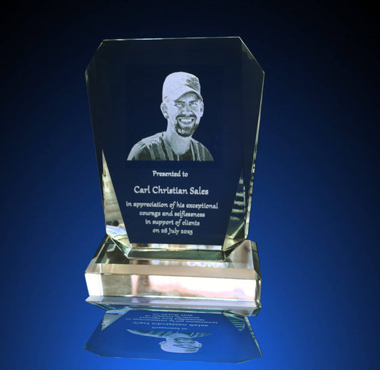 T12 3D Crystal Trophy
