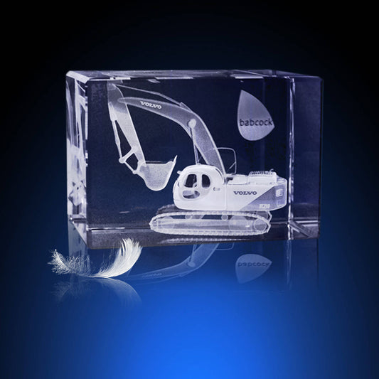 2D - large SH124 Crystal - (140x100x40mm) Crystal engraving