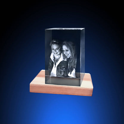 SH47. Medium 3D Crystal Engraved Cube (80x50x50mm)