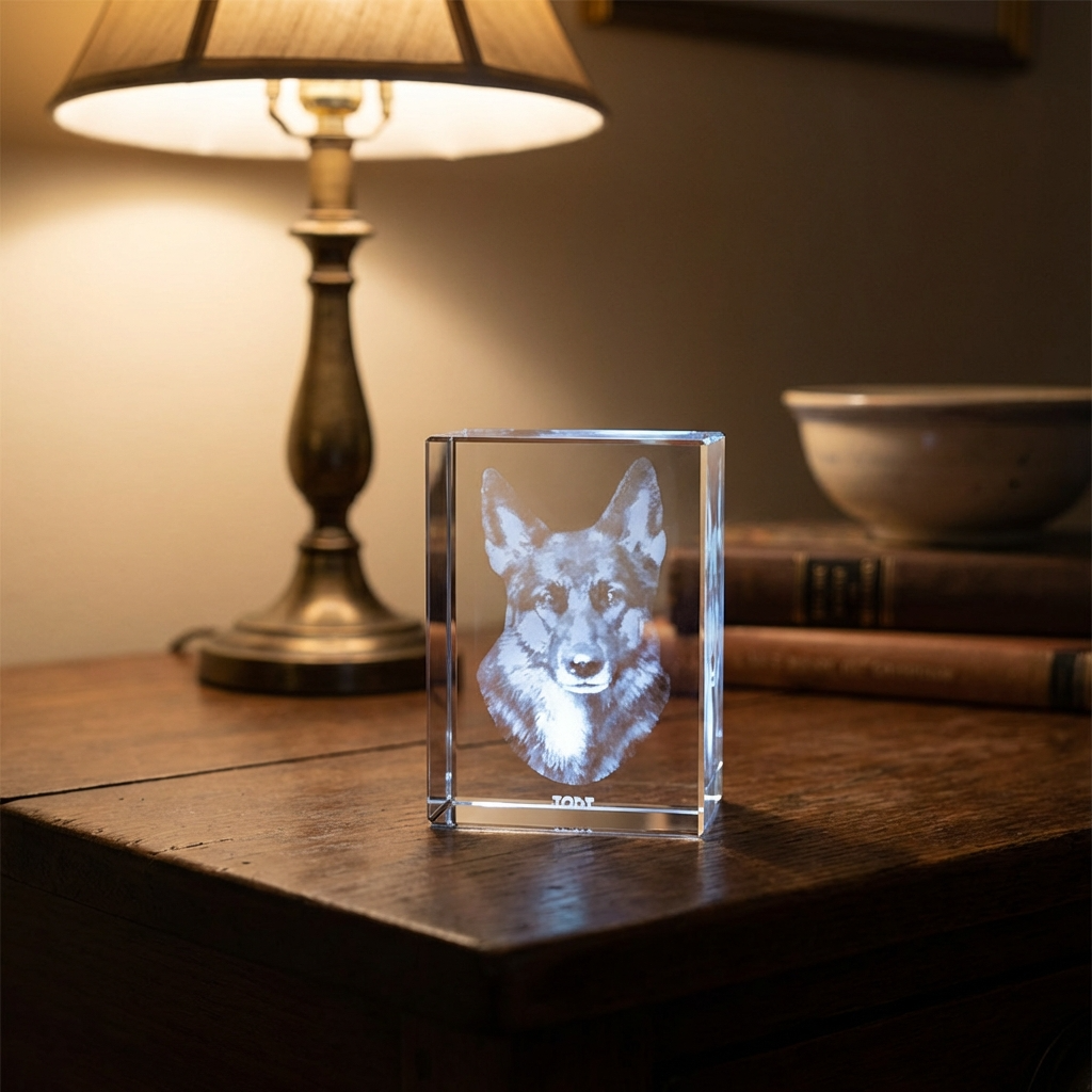 2D - SH110- medium(100x80x30mm) Crystal engraving