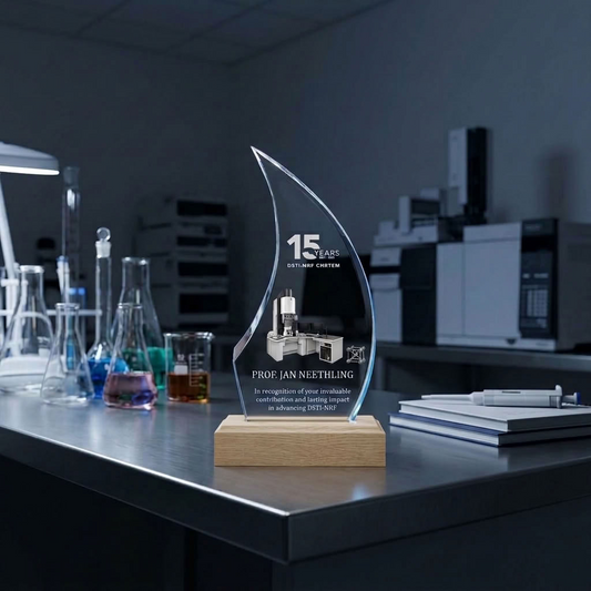 180mm/200mm Curved Flame Crystal Trophy